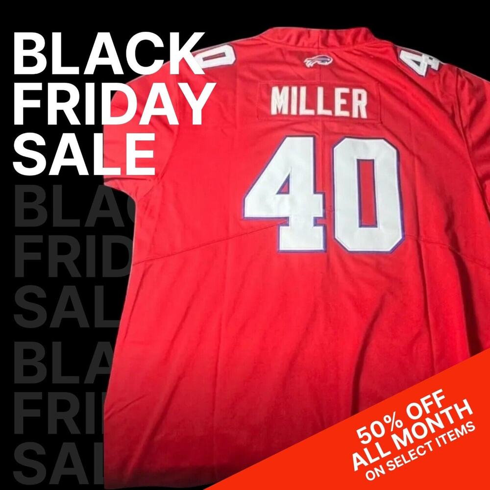 Von Miller Vapor Jersey Red Color Rush 3XL Buffalo Bills Stitched On Field NWT